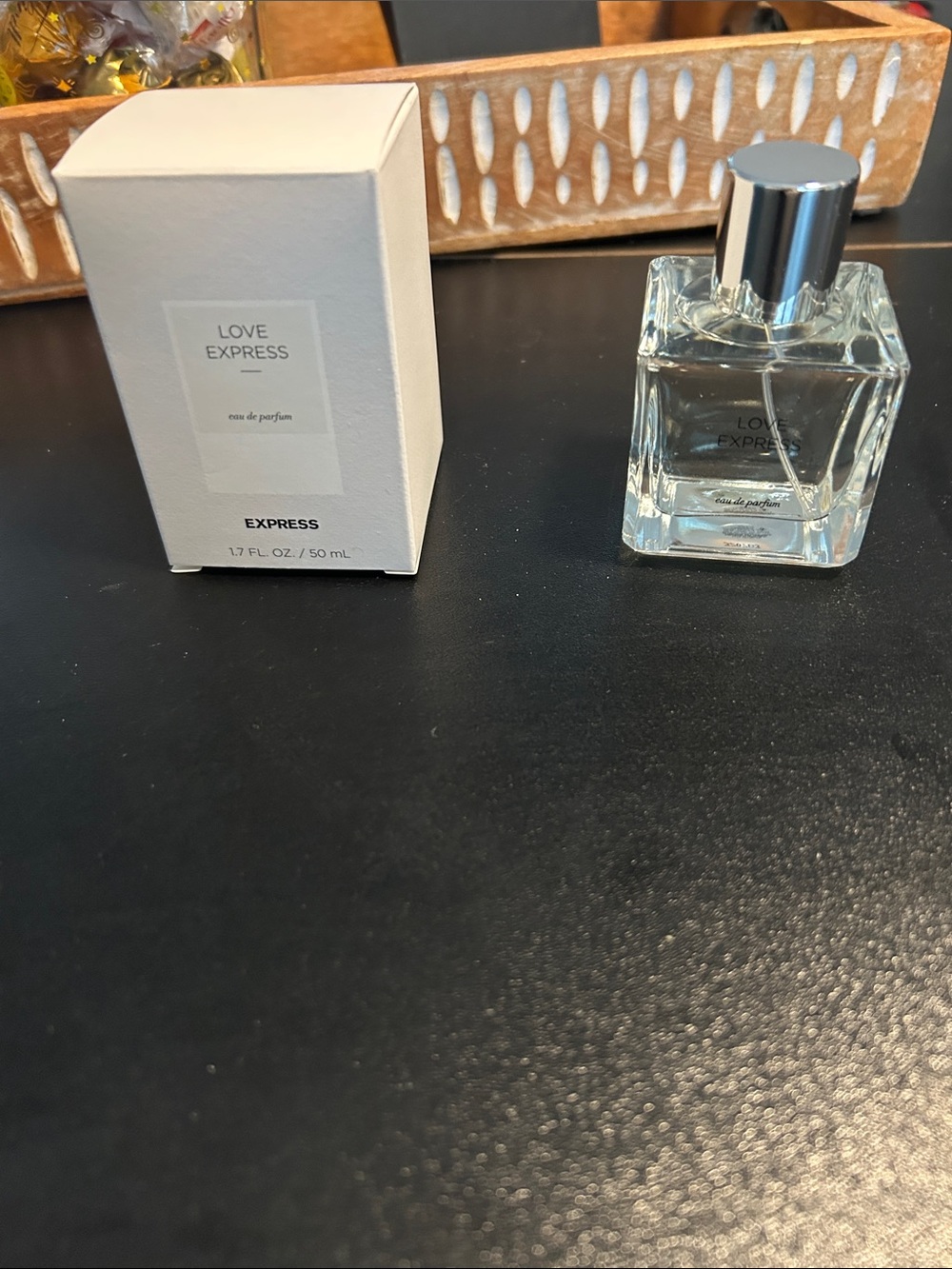 Express Clear Glass Perfume Bottle with Silver Cap